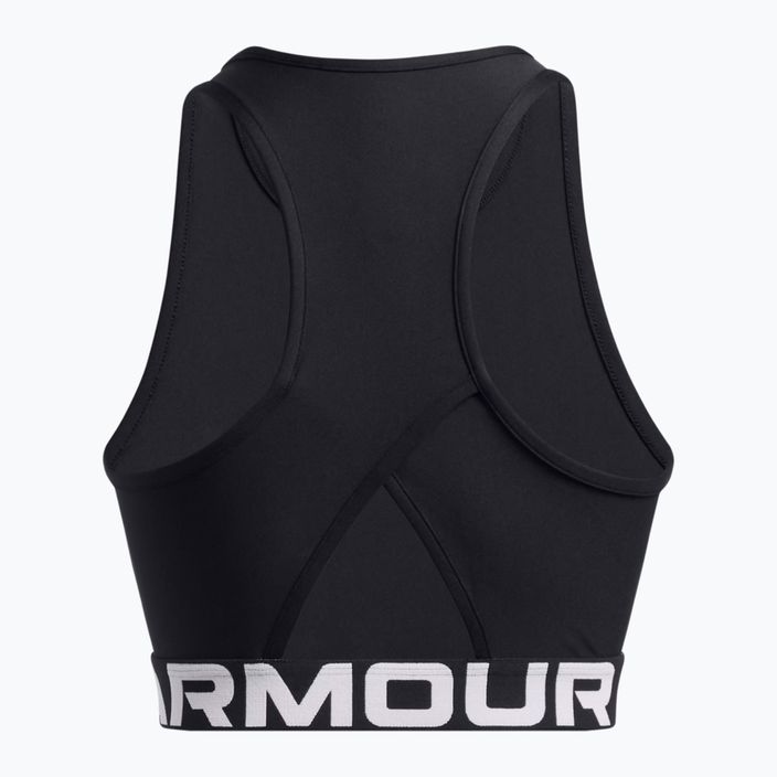 Top treningowy damski Under Armour Heat Gear Rib Tank black/black/white 2