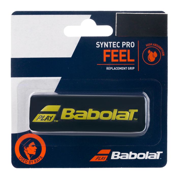 Owijka do rakiet tenisowych Babolat Syntec Pro black/yellow 2