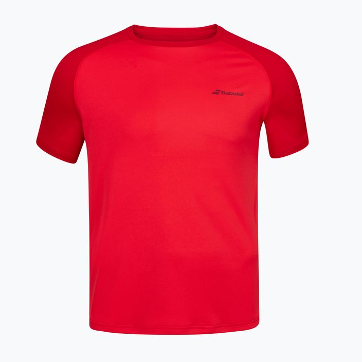 Koszulka tenisowa dziecięca Babolat Play Crew Neck tomato red