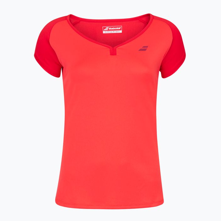 Koszulka tenisowa damska Babolat Play Cap Sleeve tomato red