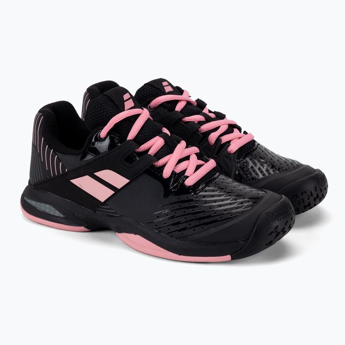 Buty do tenisa dziecięce Babolat 20 Propulse AC black/geranium pink 5