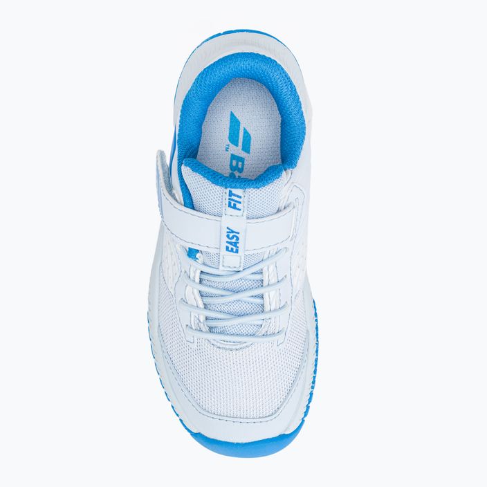 Buty do tenisa dziecięce Babolat 21 Pulsion AC white/illusion blue 6