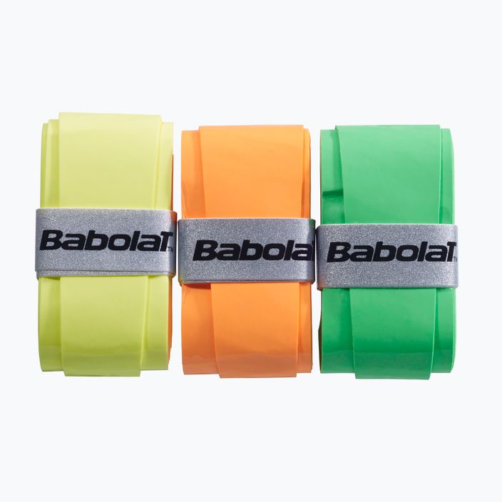 Owijki do rakiet tenisowych Babolat My Overgrip 3 szt. orange/green/yellow 3