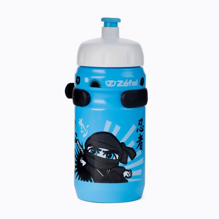 Bidon rowerowy Zefal Little Z - Ninja Boy + Universal Clip Holder 350 ml blue/white