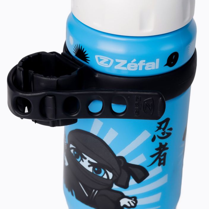 Bidon rowerowy Zefal Little Z - Ninja Boy + Universal Clip Holder 350 ml blue/white 3
