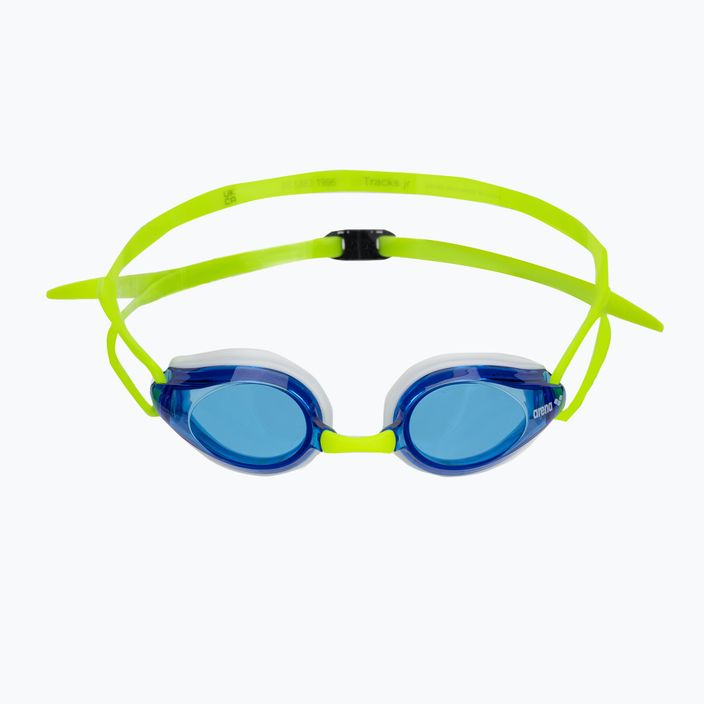 Okulary do pływania dziecięce arena Tracks JR blue/white/fluoyellow 2