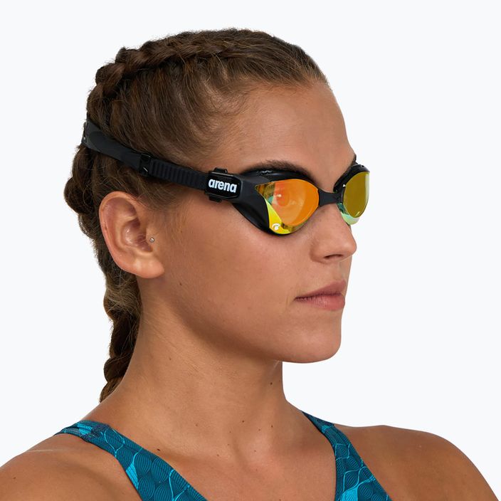 Okulary do pływania arena Cobra Tri Swipe Mirror yellow copper/black 8