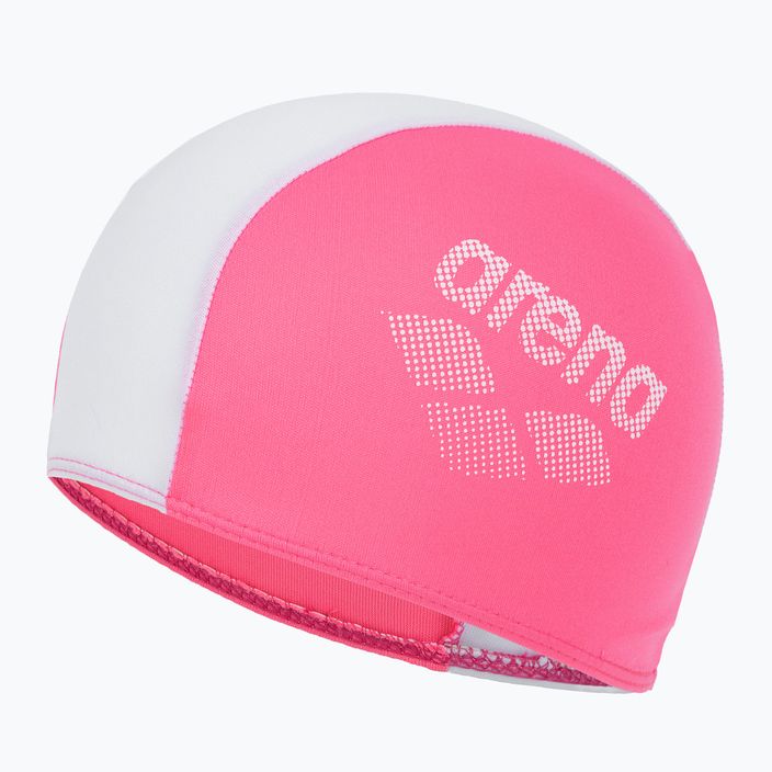 Czepek pływacki dziecięcy arena Polyester II Jr neon pink white 2
