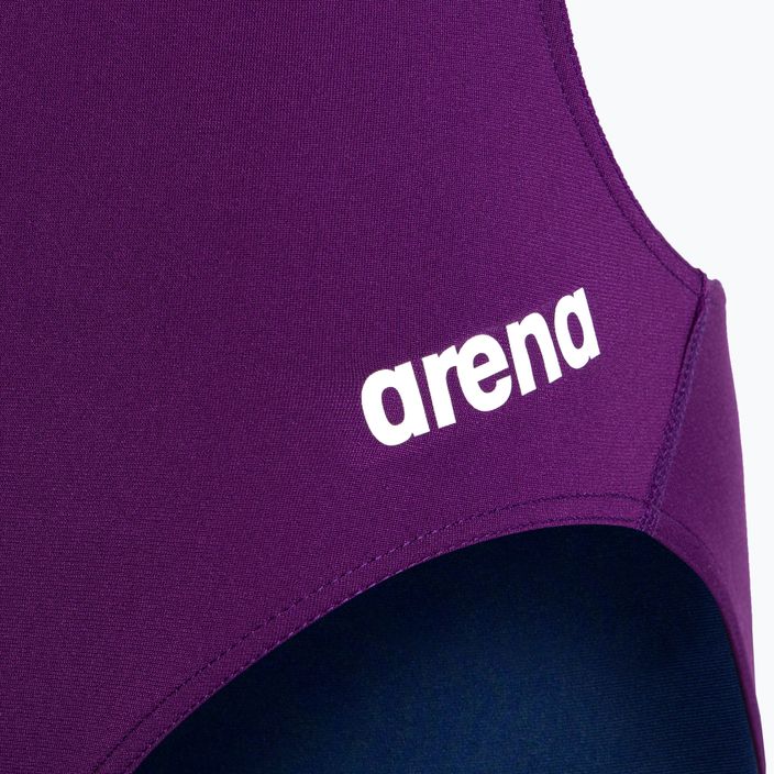 Strój pływacki jednoczęściowy damski arena Team Swimsuit Challenge Solid plum/white 3