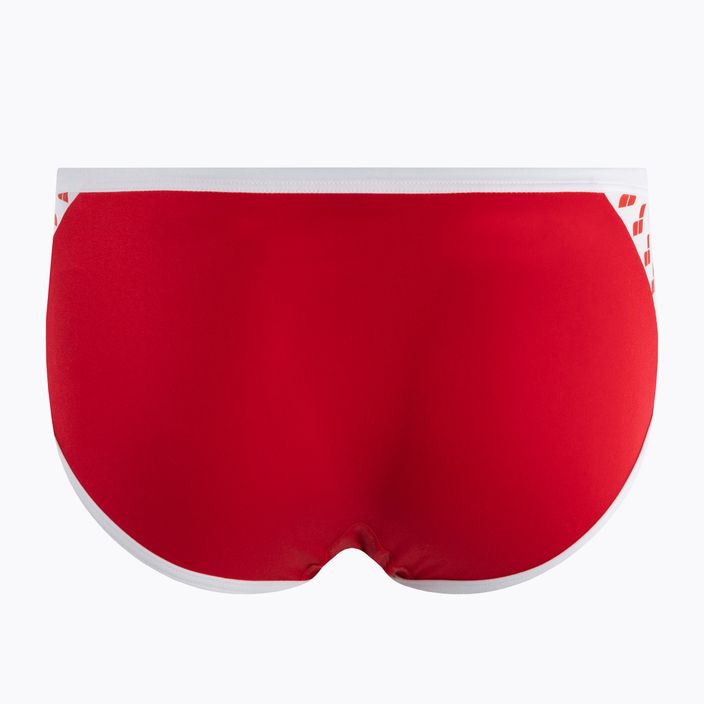 Slipy kąpielowe męskie arena Icons Swim Low Waist Short Solid red/white 2