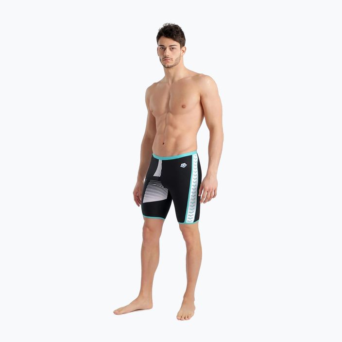 Jammery kąpielowe męskie arena Icons Swim Jammer Logo czarne 005657/518 4