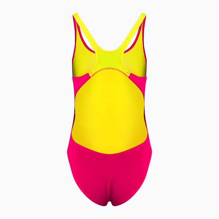 Strój pływacki jednoczęściowy damski arena Team Swim Tech Solid freak rose/soft green 2