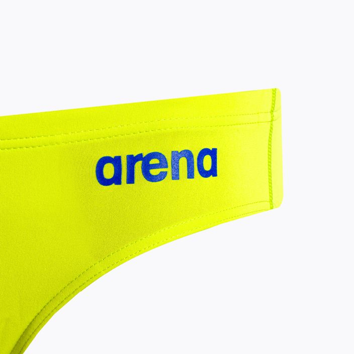 Slipy kąpielowe męskie arena Team Swim Briefs Solid soft green/neon blue 3