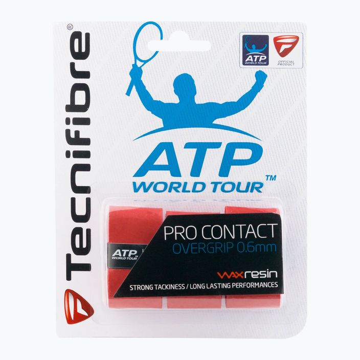 Owijki do rakiet tenisowych Tecnifibre Contact Pro 3 szt. red