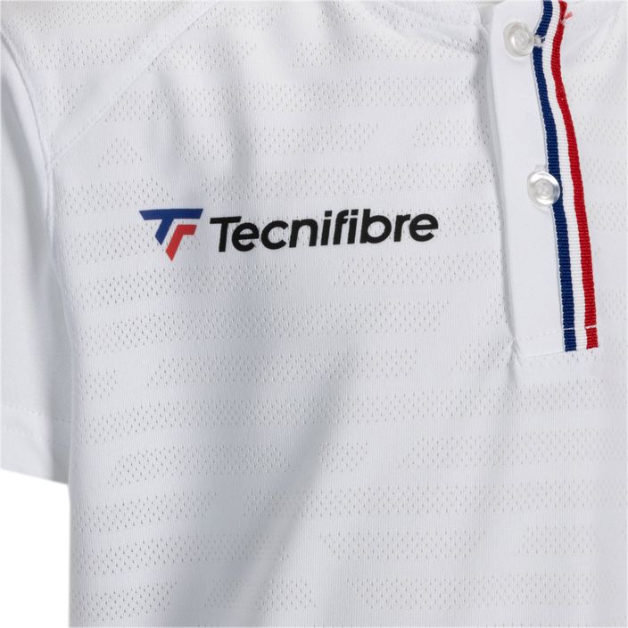 Koszulka polo tenisowa dziecięca Tecnifibre 22F3VE F3 white 3