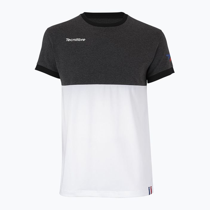 Koszulka tenisowa dziecięca Tecnifibre 22F1ST F1 Stretch white/black 6