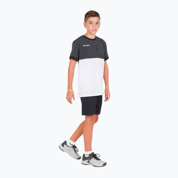 Koszulka tenisowa dziecięca Tecnifibre 22F1ST F1 Stretch white/black 8