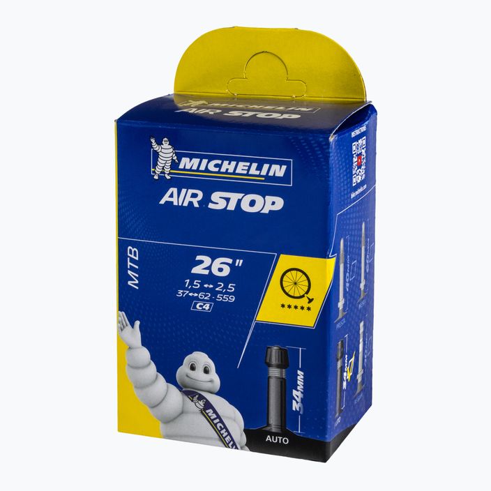Dętka rowerowa Michelin Air Stop Auto-Sv 34mm 125194 czarna 00082289 2