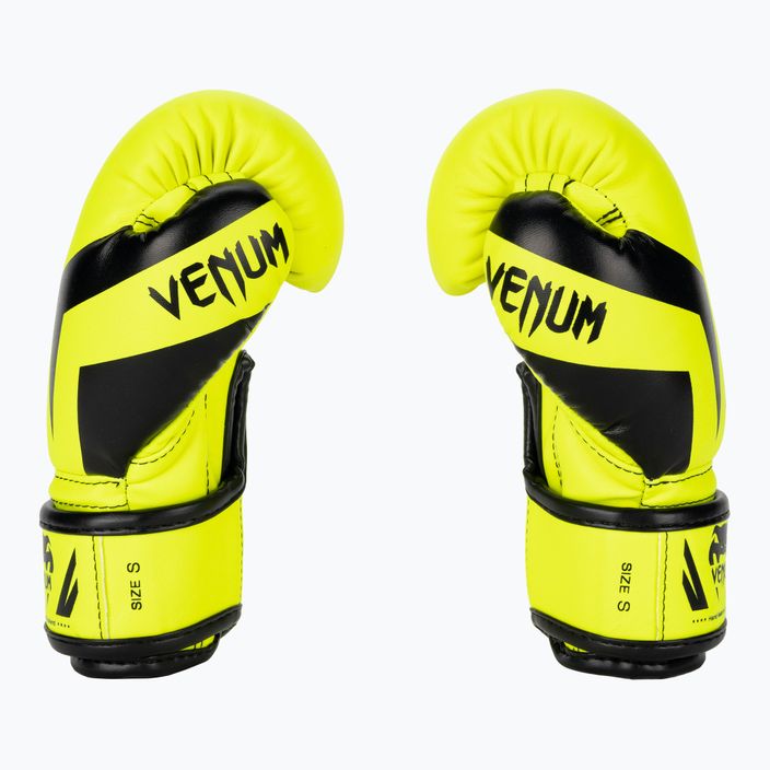 Rękawice bokserskie dziecięce Venum Elite Boxing neo yellow 3