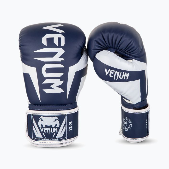 Rękawice bokserskie Venum Elite white/navy blue 9