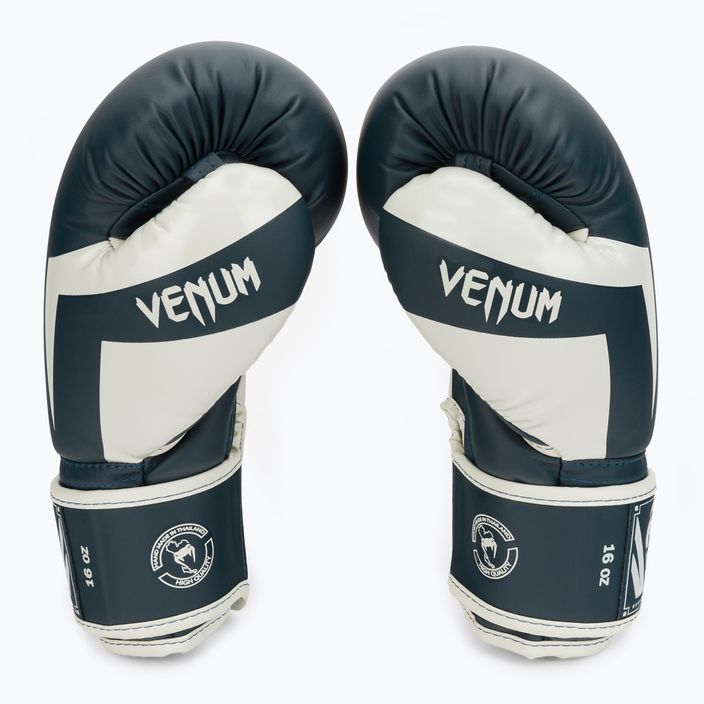Rękawice bokserskie Venum Elite white/navy blue 4