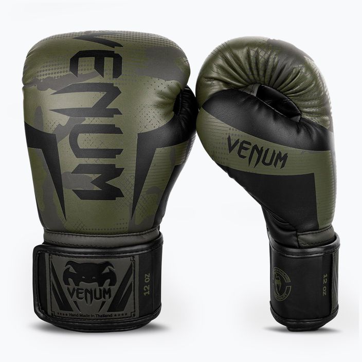 Rękawice bokserskie Venum Elite khaki camo 6