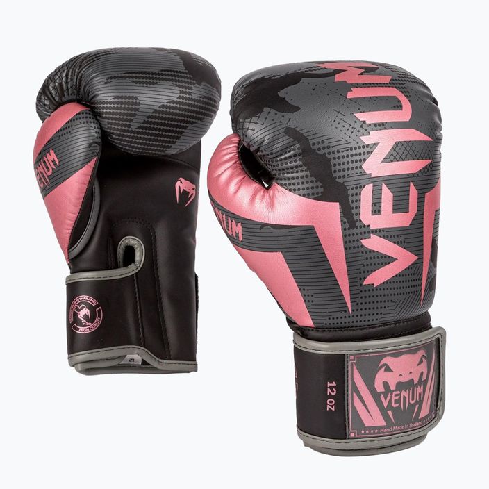 Rękawice bokserskie Venum Elite black/pink gold 6