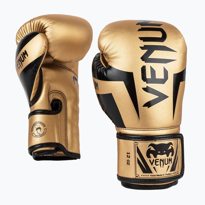 Rękawice bokserskie Venum Elite gold/black 6