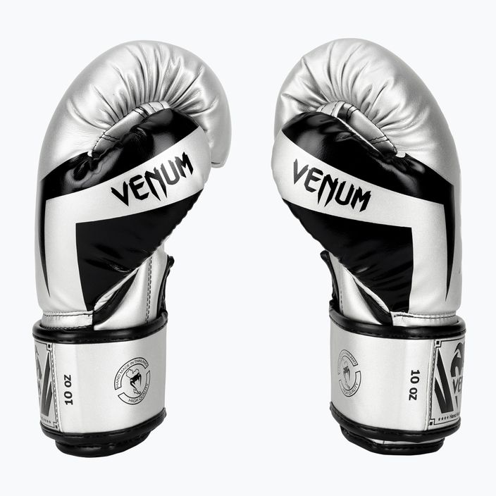 Rękawice bokserskie Venum Elite black/silver 3