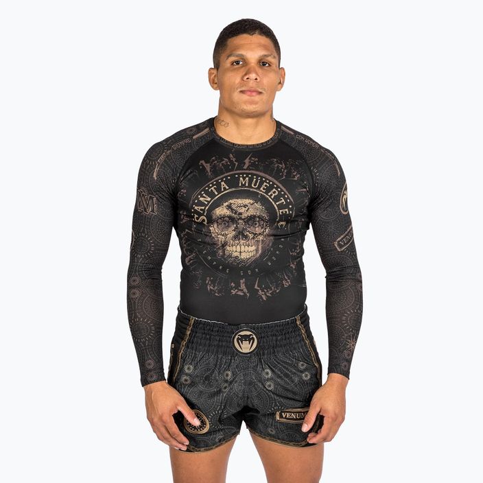 Rashguard longsleeve męski Venum Santa Muerte Dark Side black/brown