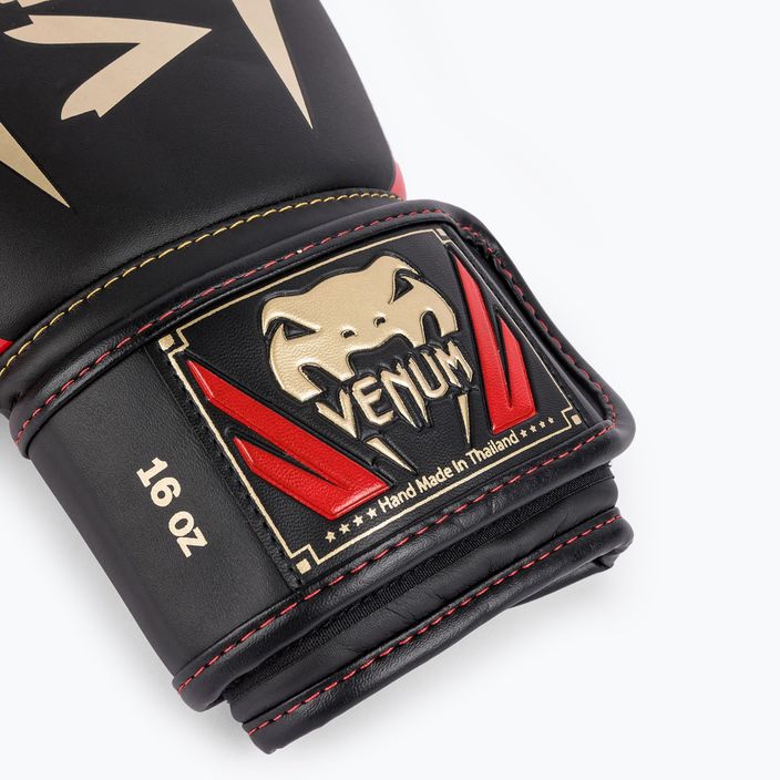 Rękawice bokserskie Venum Elite black/gold/red 7