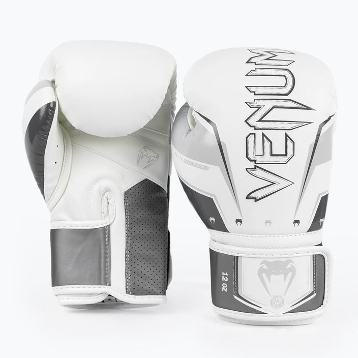 Rękawice bokserskie Venum Elite Evo grey/white 5