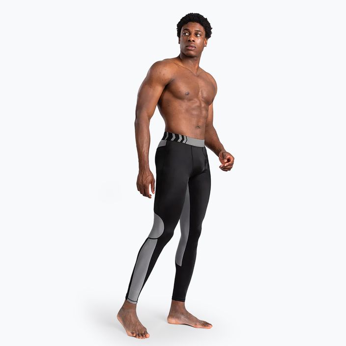 Legginsy treningowe męskie Venum Tempest Spats black/ grey 2