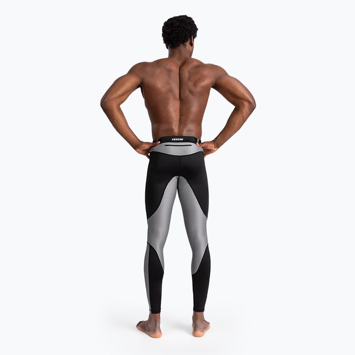 Legginsy treningowe męskie Venum Tempest Spats black/ grey 3