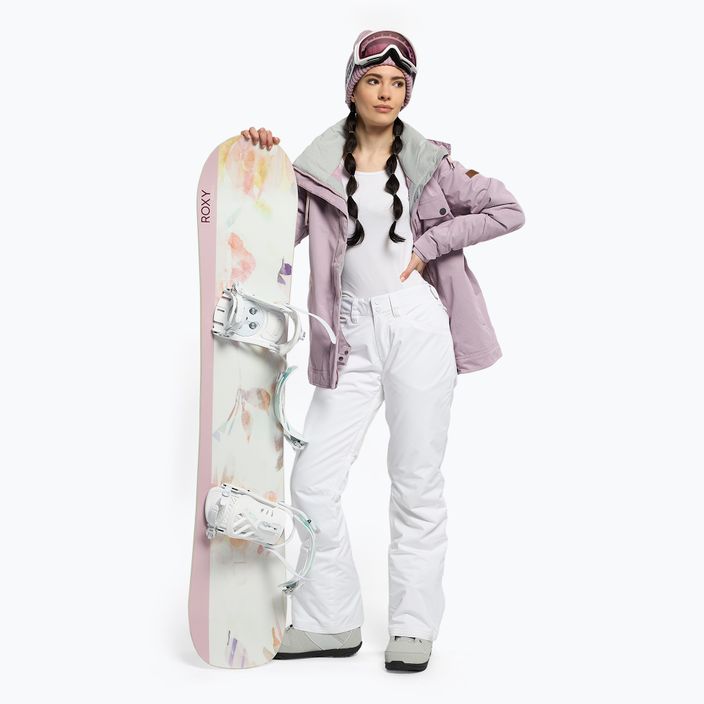 Spodnie snowboardowe damskie ROXY Backyard white 2