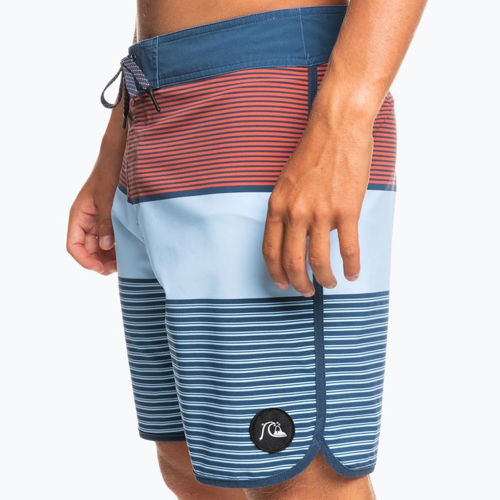 Szorty kąpielowe męskie Quiksilver Surfsilk Tijuana 18" niebiesko-pomarańczowe EQYBS04651-BSN6 3