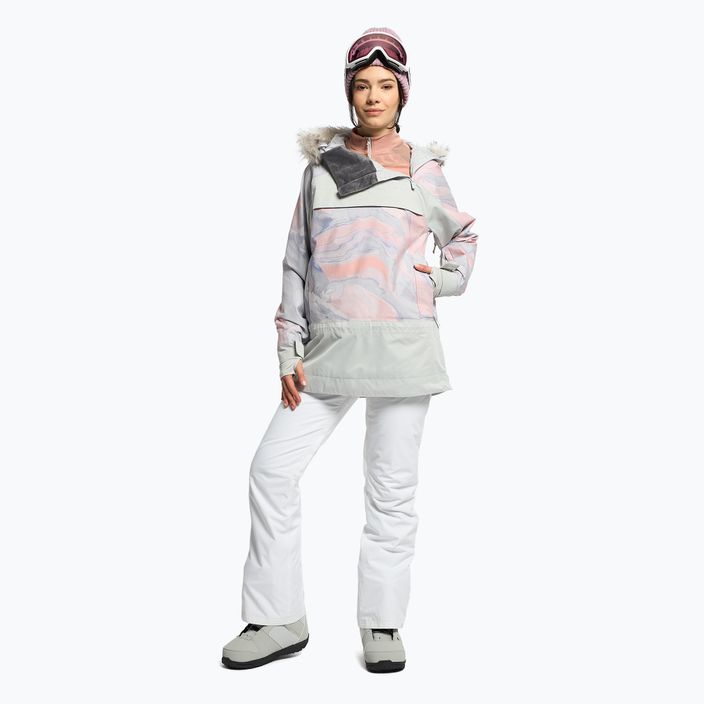 Kurtka snowboardowa damska ROXY Chloe Kim Overhead gray violet marble 2