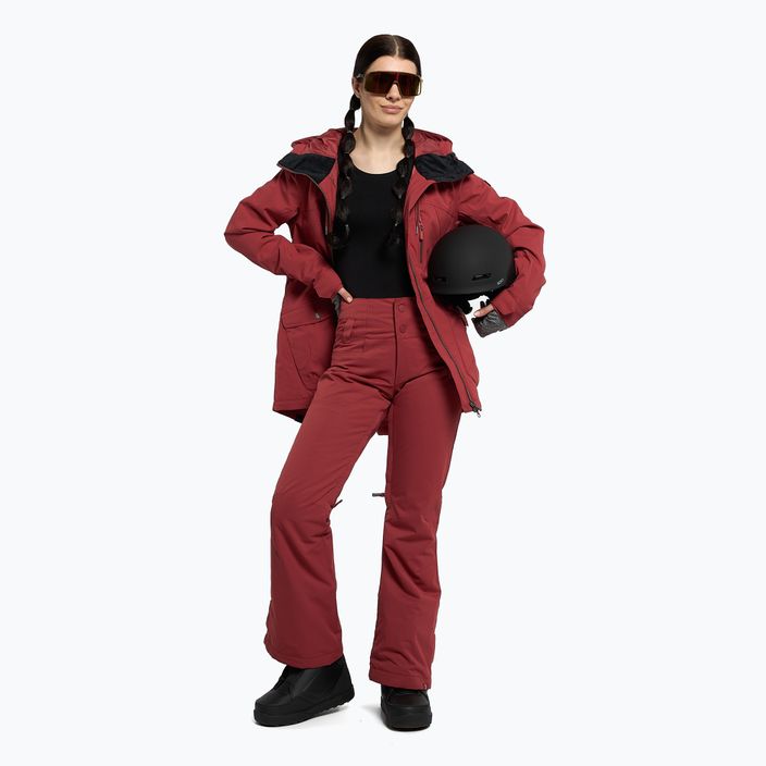 Spodnie snowboardowe damskie ROXY Diversion brick red 2