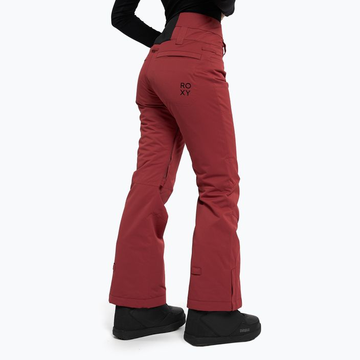 Spodnie snowboardowe damskie ROXY Diversion brick red 3