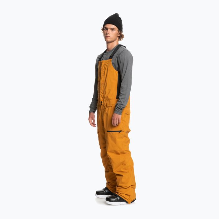 Spodnie snowboardowe męskie Quiksilver Utility Bib buckthorn brown 2
