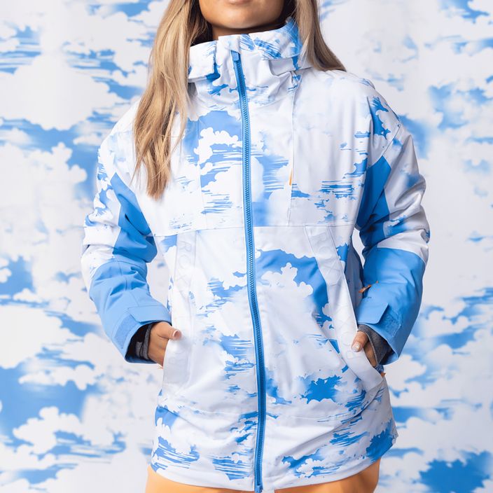 Kurtka snowboardowa damska ROXY Chloe Kim azure blue clouds 9