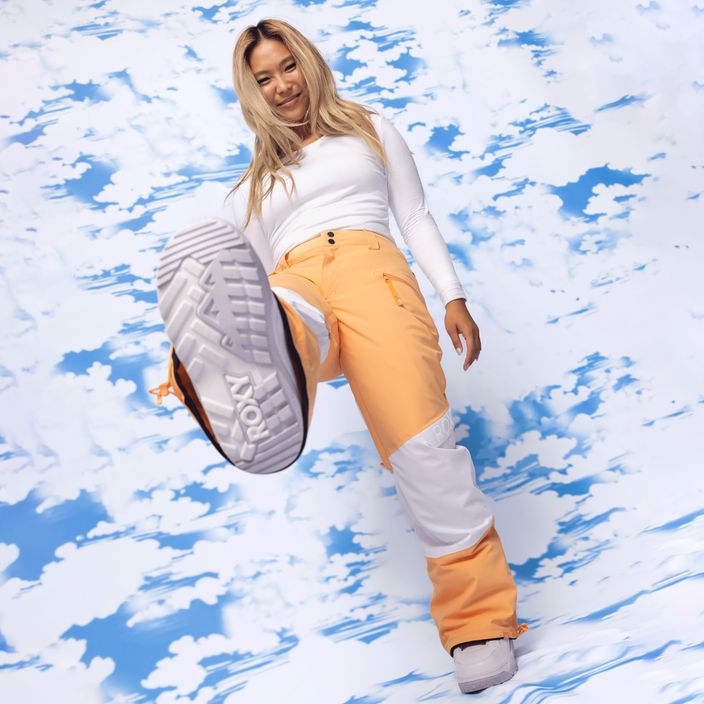 Spodnie snowboardowe damskie ROXY Chloe Kim Woodrose mock orange 12