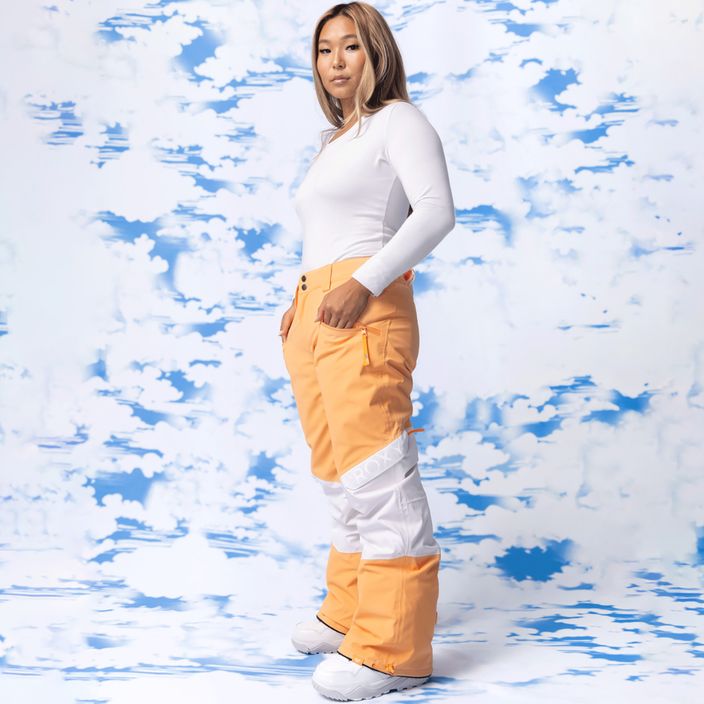 Spodnie snowboardowe damskie ROXY Chloe Kim Woodrose mock orange 15