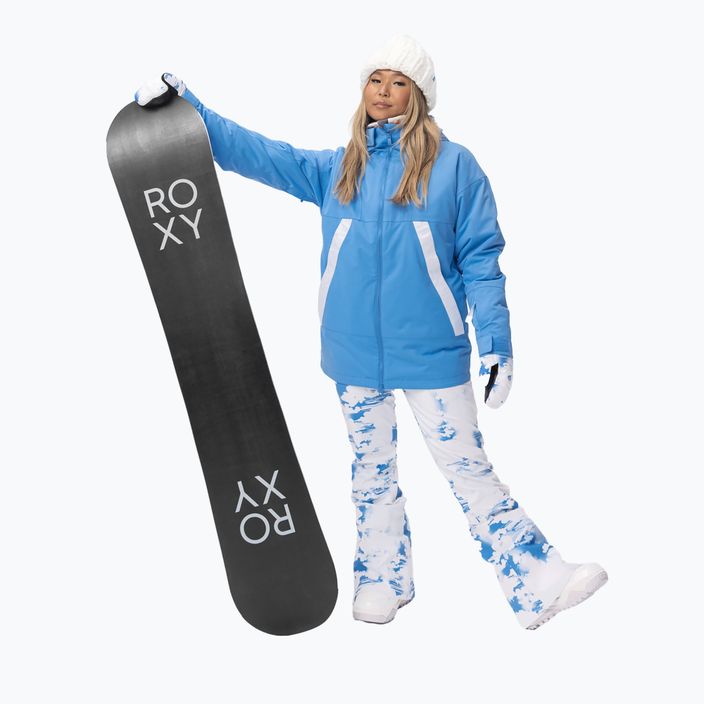 Spodnie snowboardowe damskie ROXY Chloe Kim azure blue clouds 5