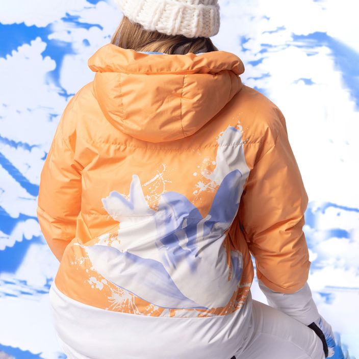 Kurtka snowboardowa damska ROXY Chloe Kim Puffy mock orange 8