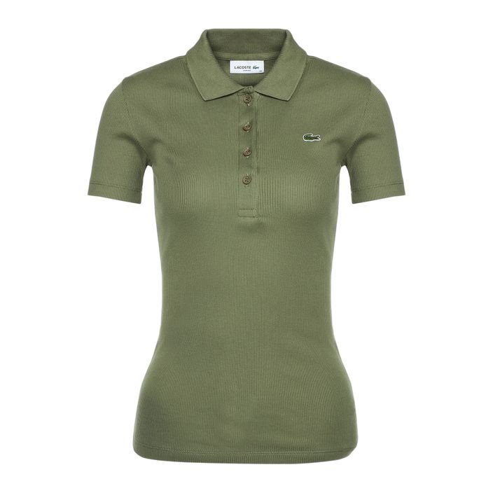 Koszulka polo damska Lacoste DF5377 khaki 4