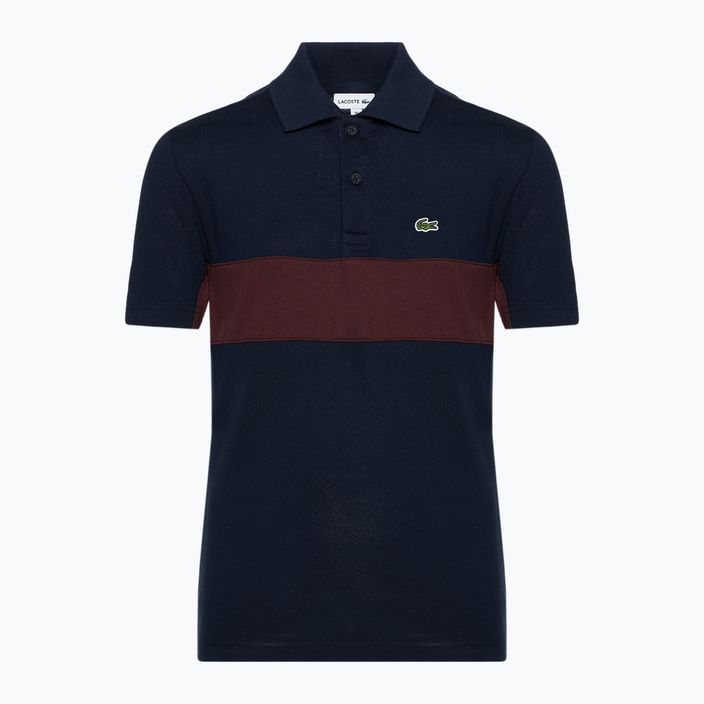 Koszulka polo dziecięca Lacoste PJ2479 navy blue-expresso