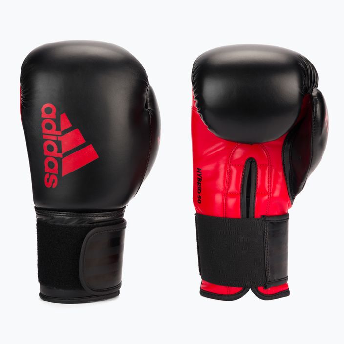 Rękawice bokserskie adidas Hybrid 50 czarne ADIH50 5
