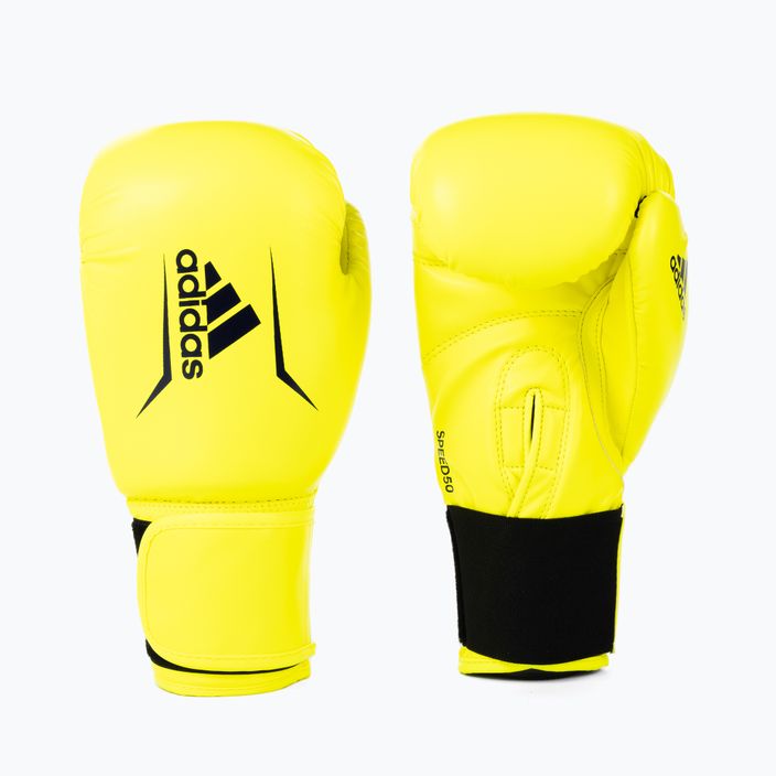 Rękawice bokserskie adidas Speed 50 żółte ADISBG50 3