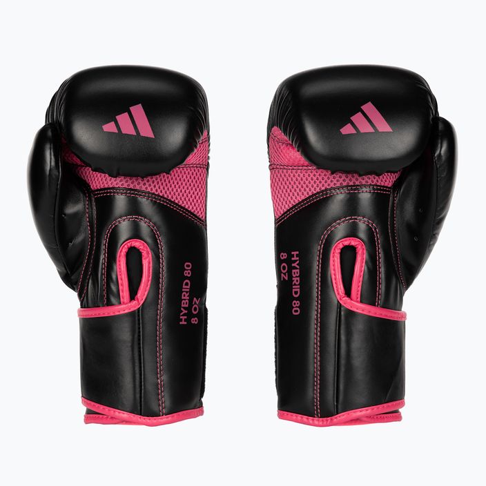 Rękawice bokserskie adidas Hybrid 80 czarno-różowe ADIH80 2